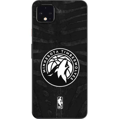 NBA Minnesota Timberwolves Black Animal Print Google Pixel 4 XL Skin